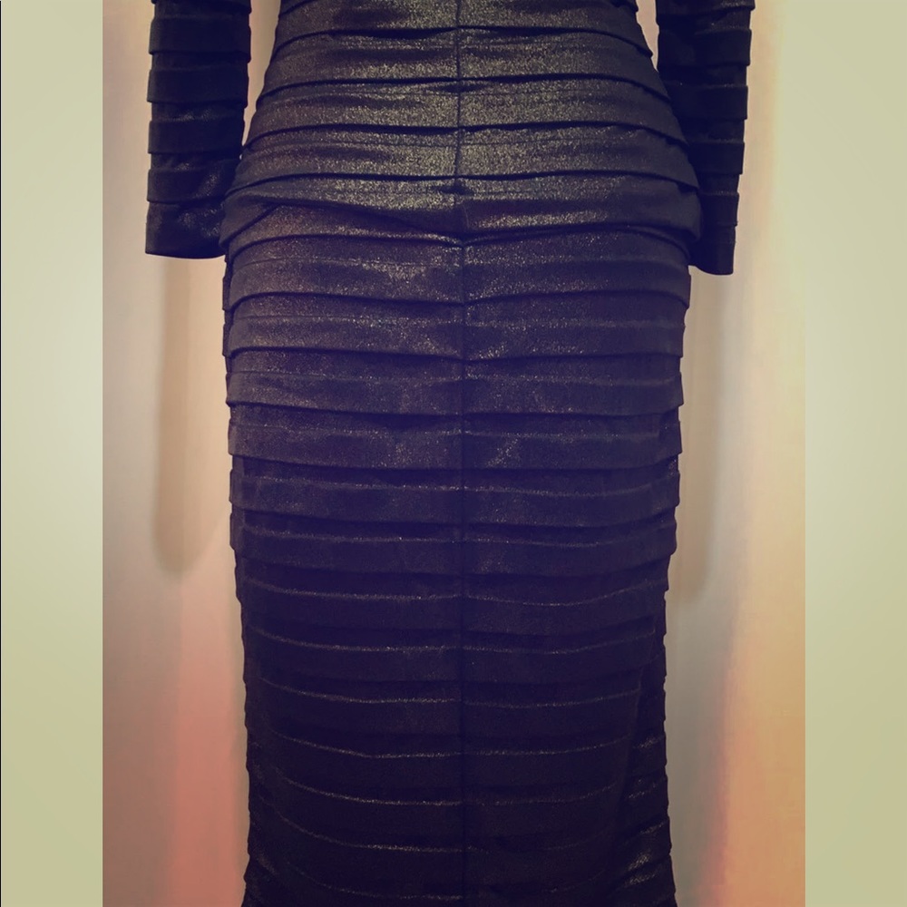 Tadashi metallic tiered skirt in gold bronze